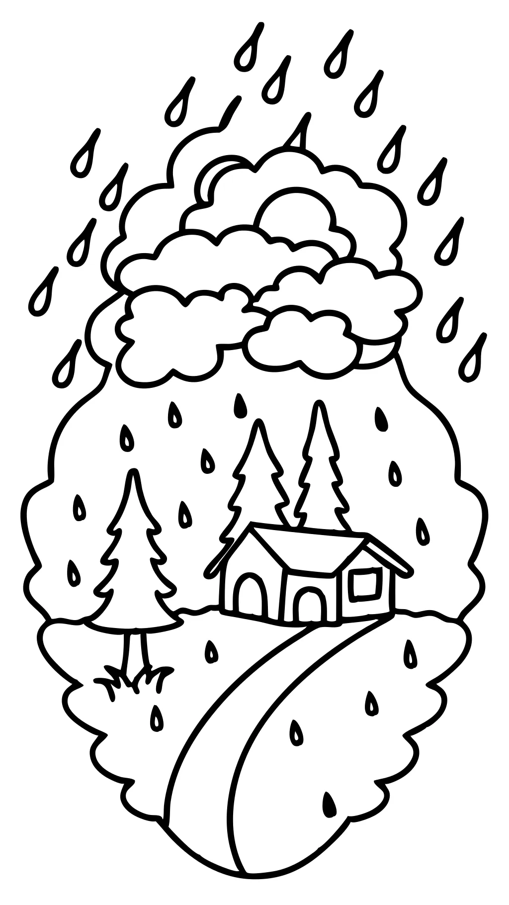 thunderstorm coloring page